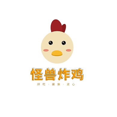 创意大气卡通美食餐饮炸鸡logo设计标志