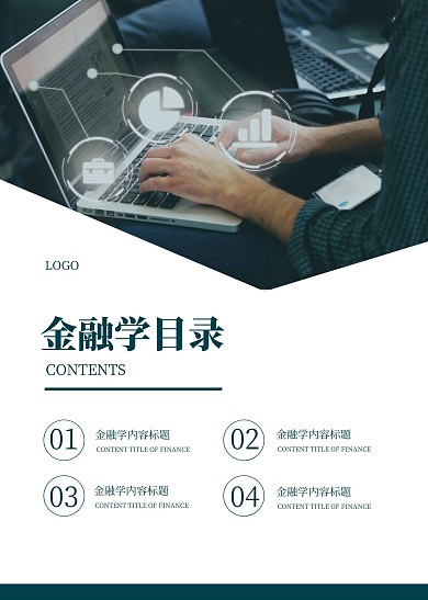 简约大气直观简洁金融学目录页