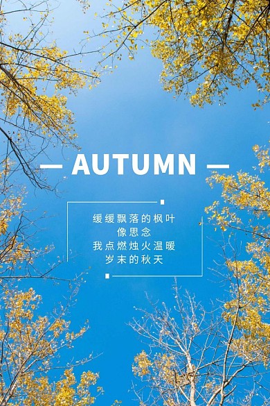 蓝色唯美摄影秋天微博