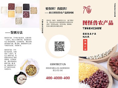 摄影风产品介绍简约红色三折页