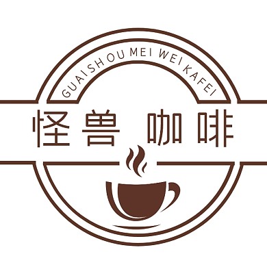 简约创意圆形咖啡logo