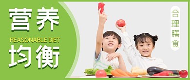 绿色摄影简约营养均衡公众号封面