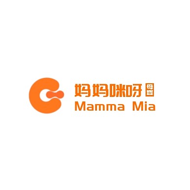 关于妈妈的logo母婴品牌卡通橙色