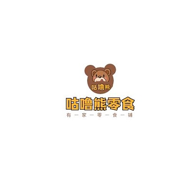 咕噜熊零食创意卡通标志