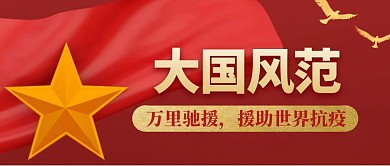 中国援助世界抗疫大国风范大气公众号封面