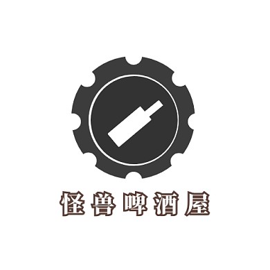 黑白的啤酒LOGO