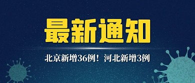 新增确诊病例热点话题公众号封面