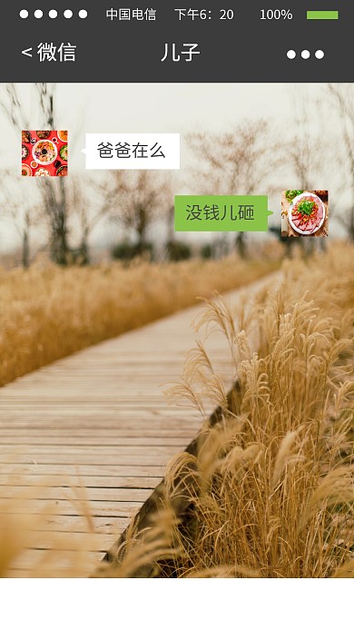 苹果红包聊天对话