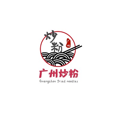 广州炒粉logo餐饮logo