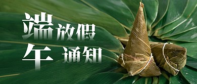 端午放假通知摄影粽子简约公众号首图