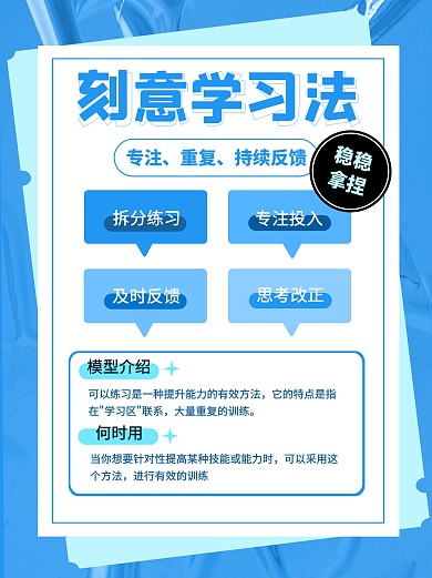 刻意学习法科普模型学习小红书封面