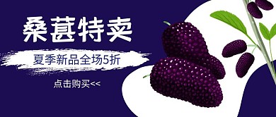 简约立夏桑葚紫黑色配图公众号封面首图