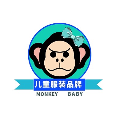 LOGO设计儿童服饰黄黑时尚电商头像