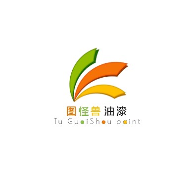 彩色现代风格油漆辅料logo设计