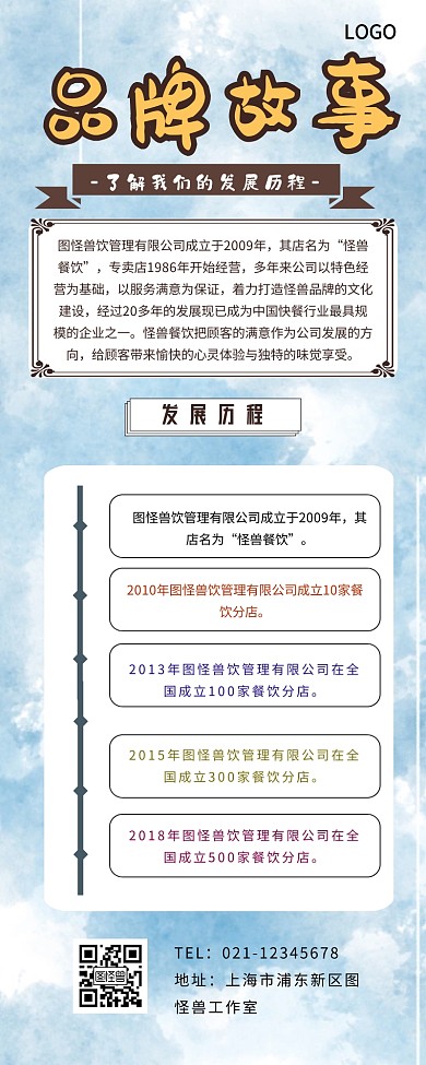 餐厅品牌故事长图