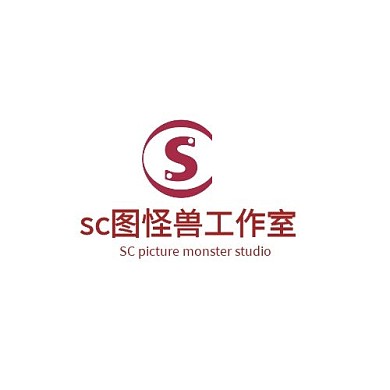 sc网络餐饮公司红色创意平面logo设计