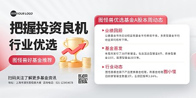 金融理财股票行业资讯印刷横版海报