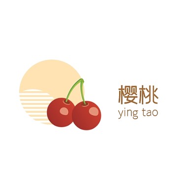 黄色圆形樱桃logo