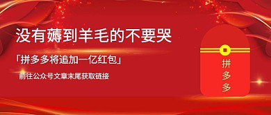 拼多多追加一亿红包公众号封面