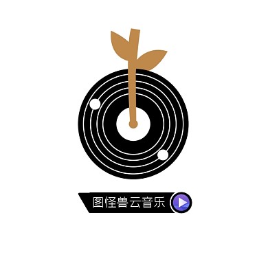创意卡通插画音乐软件头像logo设计