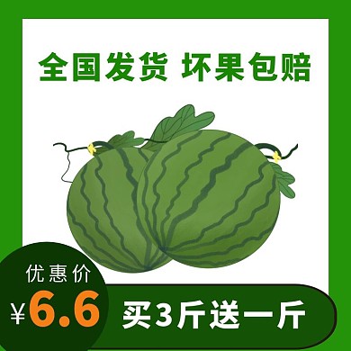 绿色西瓜大气农商品主图