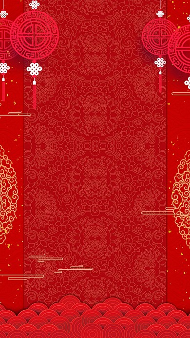 图怪兽原创素材红色中国风喜庆