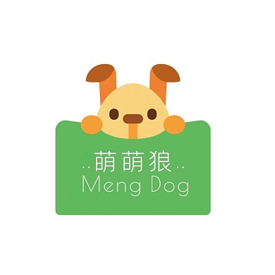 卡通萌萌狼团队logo设计