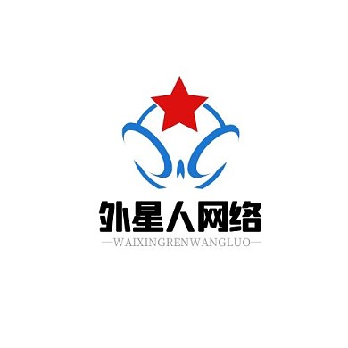星星形状外星人网络红蓝简约LOGO