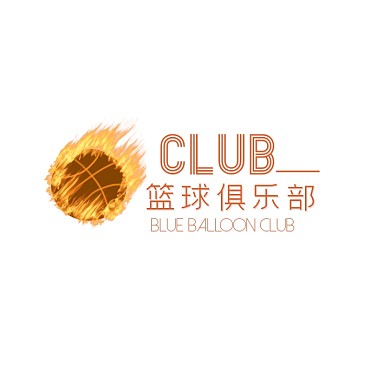 篮球俱乐部LOGO简约插画风大气
