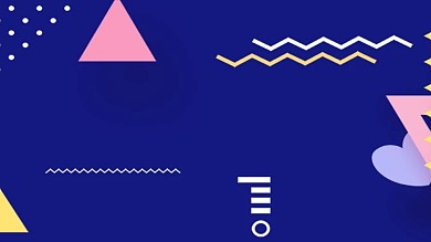 图怪兽原创元素创意几何风格主题海报背景