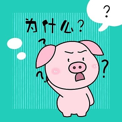 为什么简约蓝色小猪条纹公众号次图