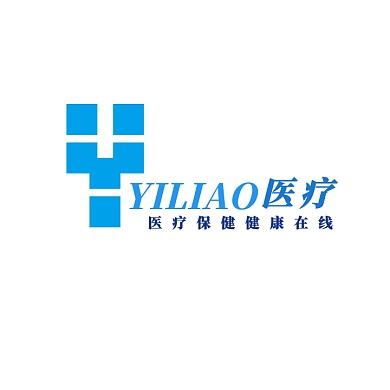 医疗保健药品健康在线蓝色logo设计