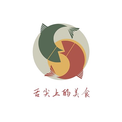 平面日系风舌尖上的美食餐饮logo