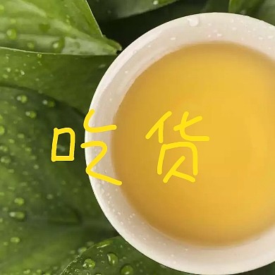 绿色圆形卡通食物吃货公众号封面小图