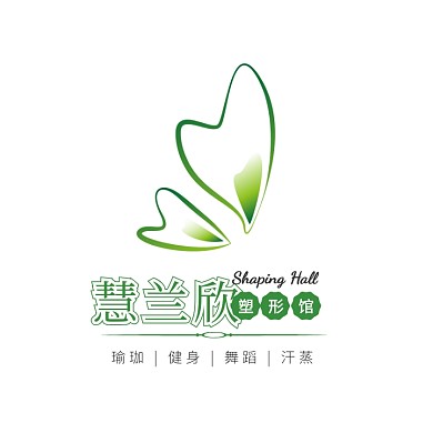 绿色蝴蝶健美塑形馆品牌头像logo