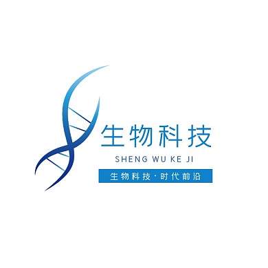 蓝色大气生物制药科技logo