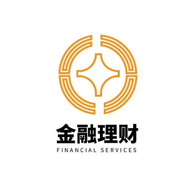 金色金融理财简约图形LOGO