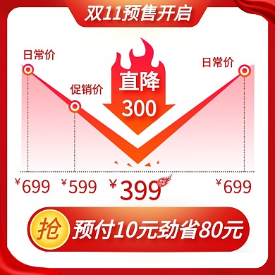 双十一预售服饰促销主图直通车