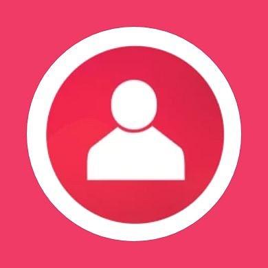 枚红色简约人物小图标公众号次图