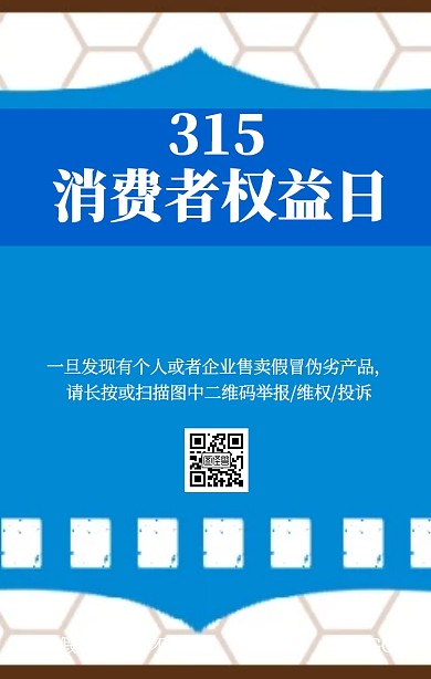 315投诉维权举报简约行政风手机海报