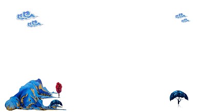 图怪兽原创元素简约古风插画背景