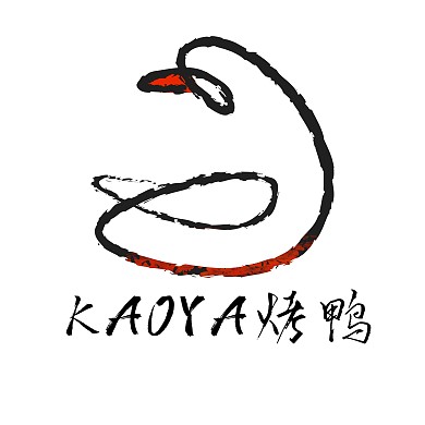 线条简约烤鸭logo