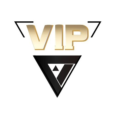 VIP加三角形商务平面logo