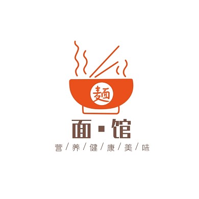 面馆美食创意logo设计