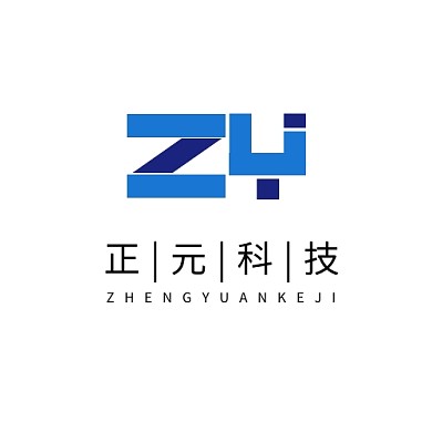zy字母logo设计简约蓝色