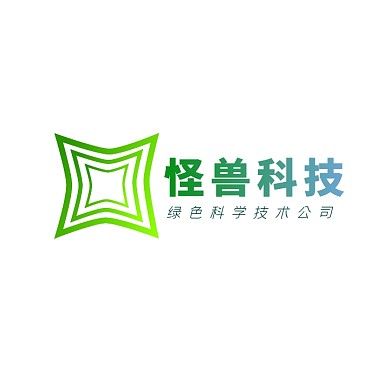 怪兽绿色科技公司创意logo设计
