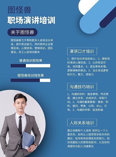 演讲培训课程营销宣传竖版海报