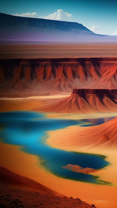 自然风景红色山谷AI数字作品