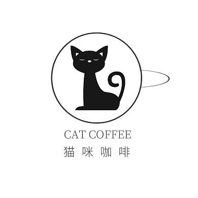 LOGO设计板块猫咪咖啡猫咖饮品门店