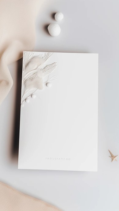 实景空白花纹笔记纸摄影